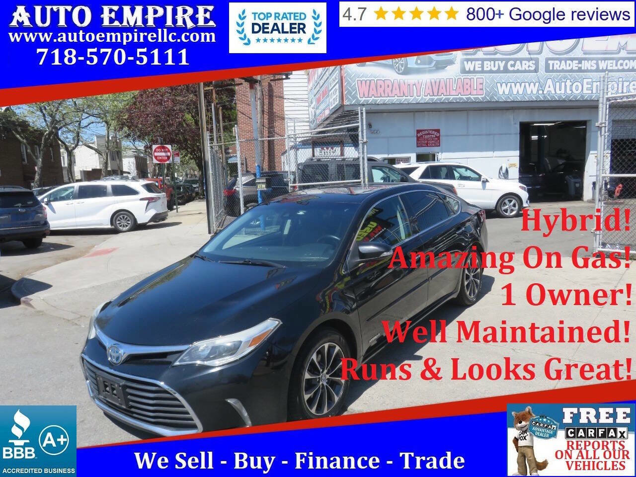 Used 2018 Toyota Avalon XLE Plus w/ Protection Package FWD image 1