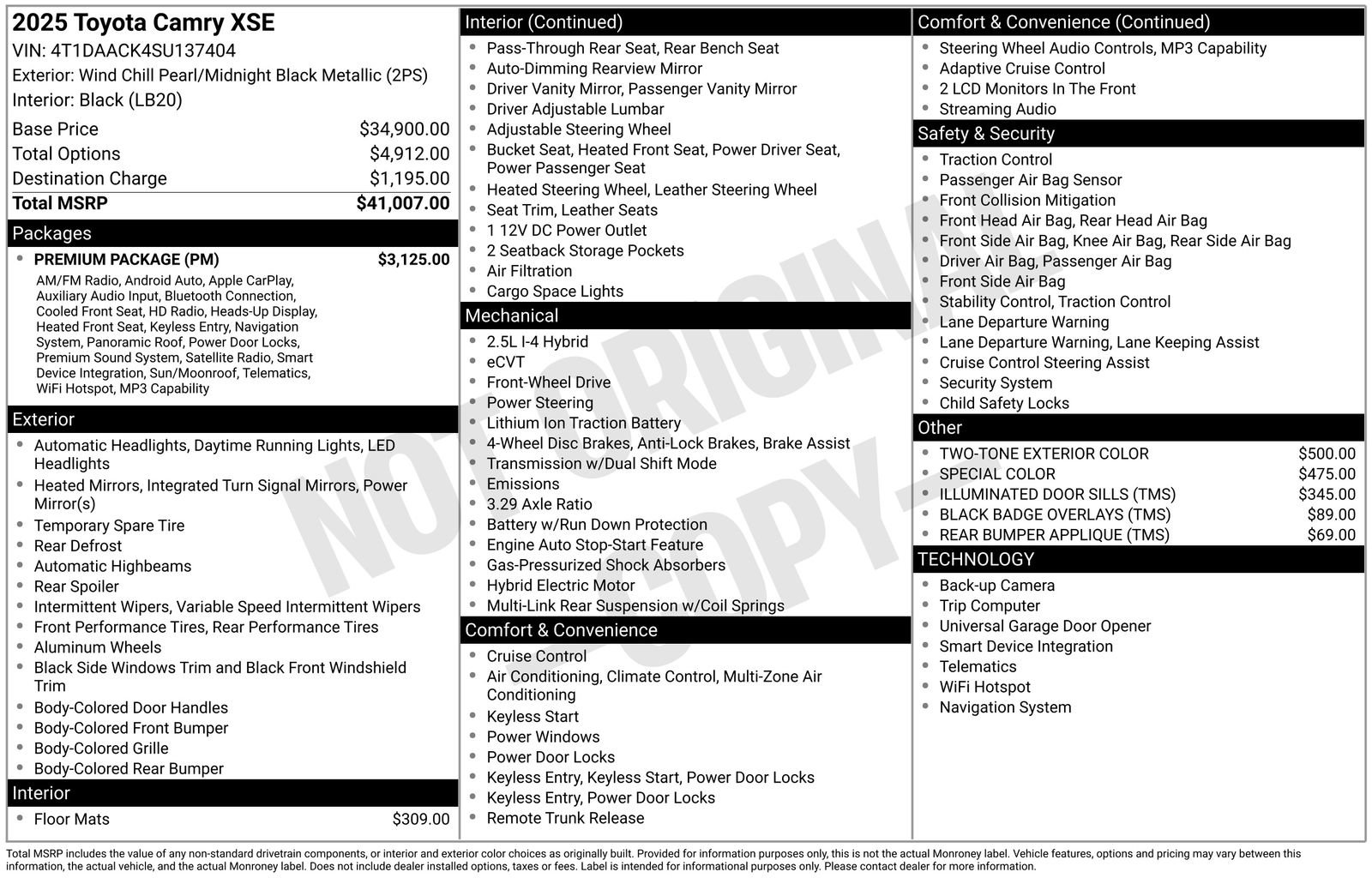 Used 2025 Toyota Camry XSE w/ Premium Package FWD image 31