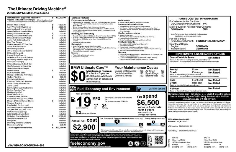 Used 2023 BMW M850i xDrive Coupe w/ M Carbon Exterior Package image 2