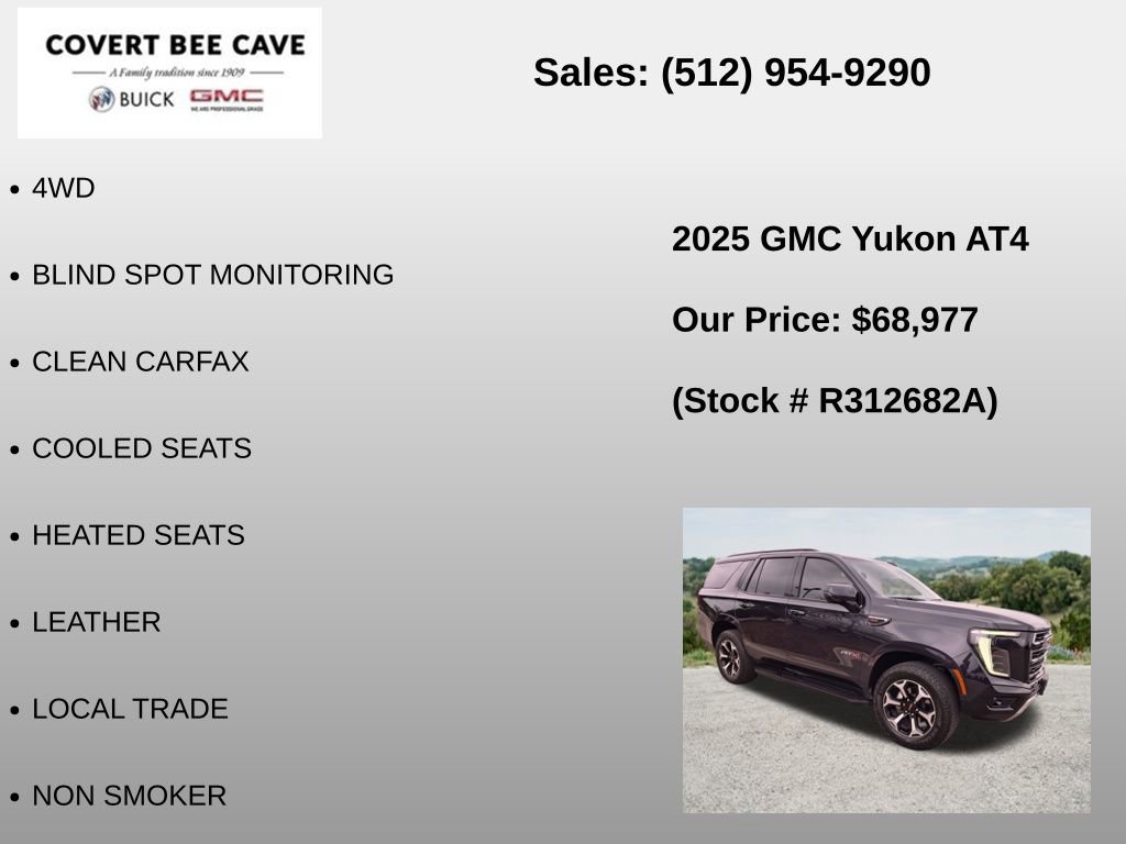 Certified 2025 GMC Yukon AT4 w/ Premium Trailering Package AWD/4WD image 6