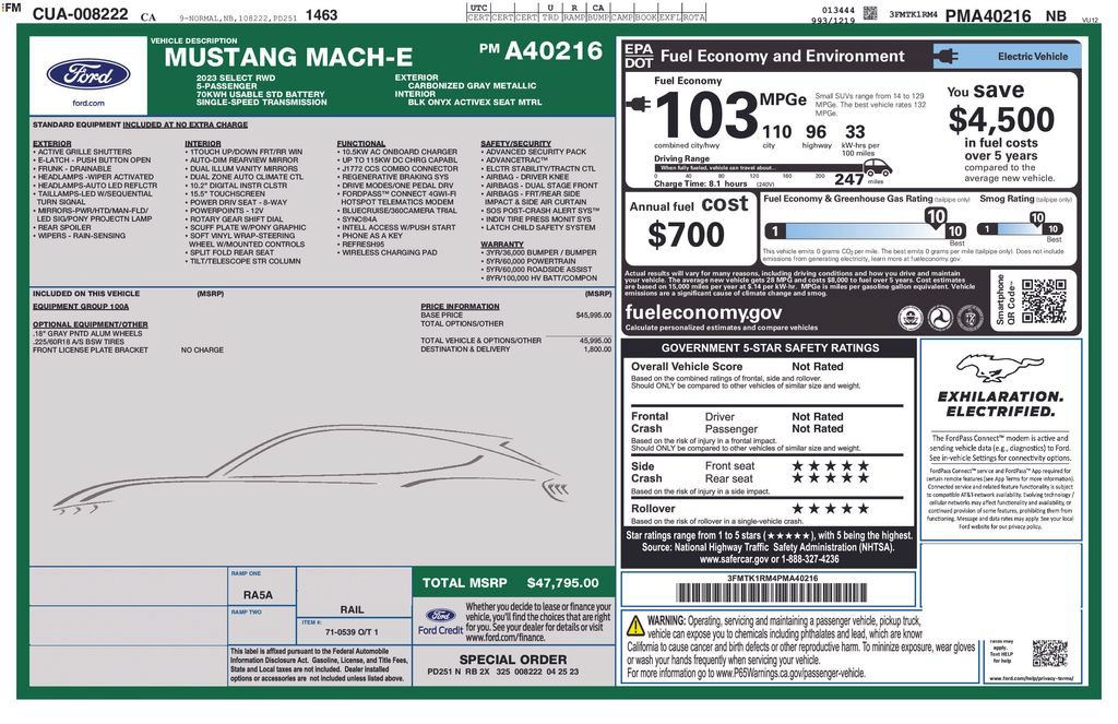 Certified 2023 Ford Mustang Mach-E Select RWD image 6