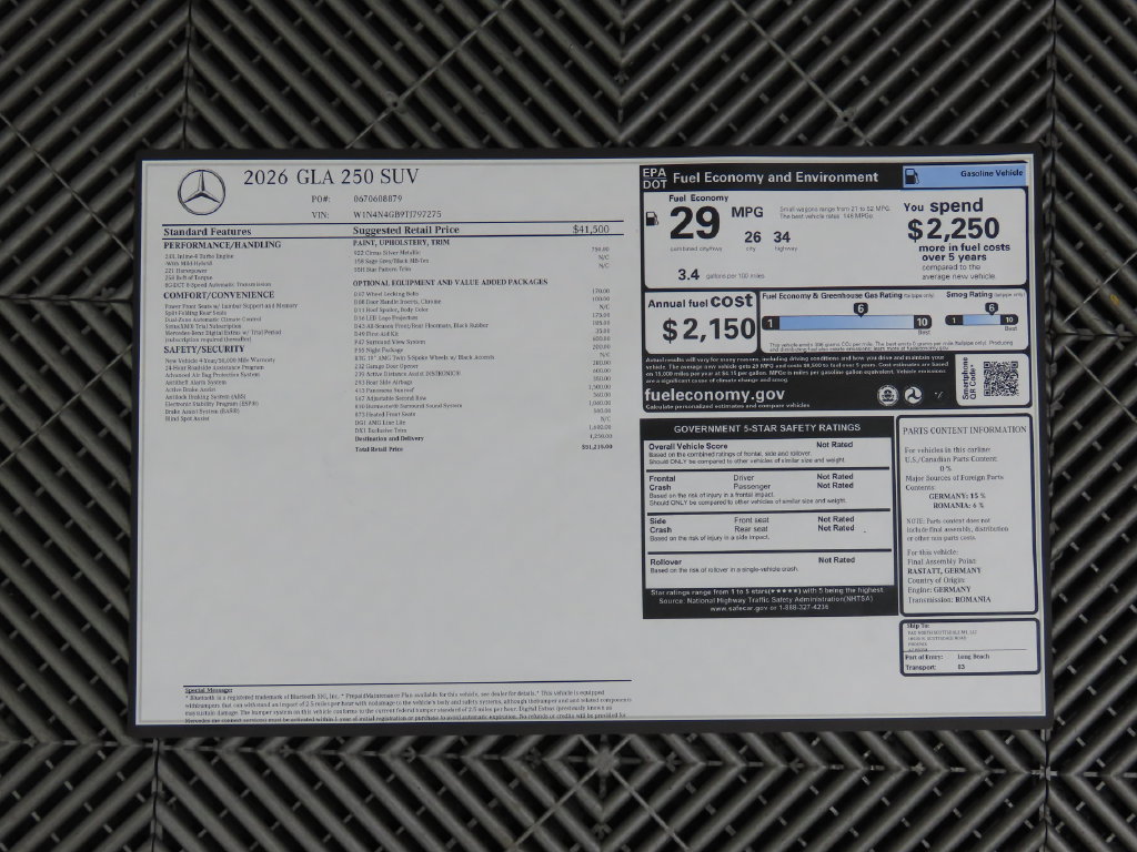 Certified 2026 Mercedes-Benz GLA 250 image 9