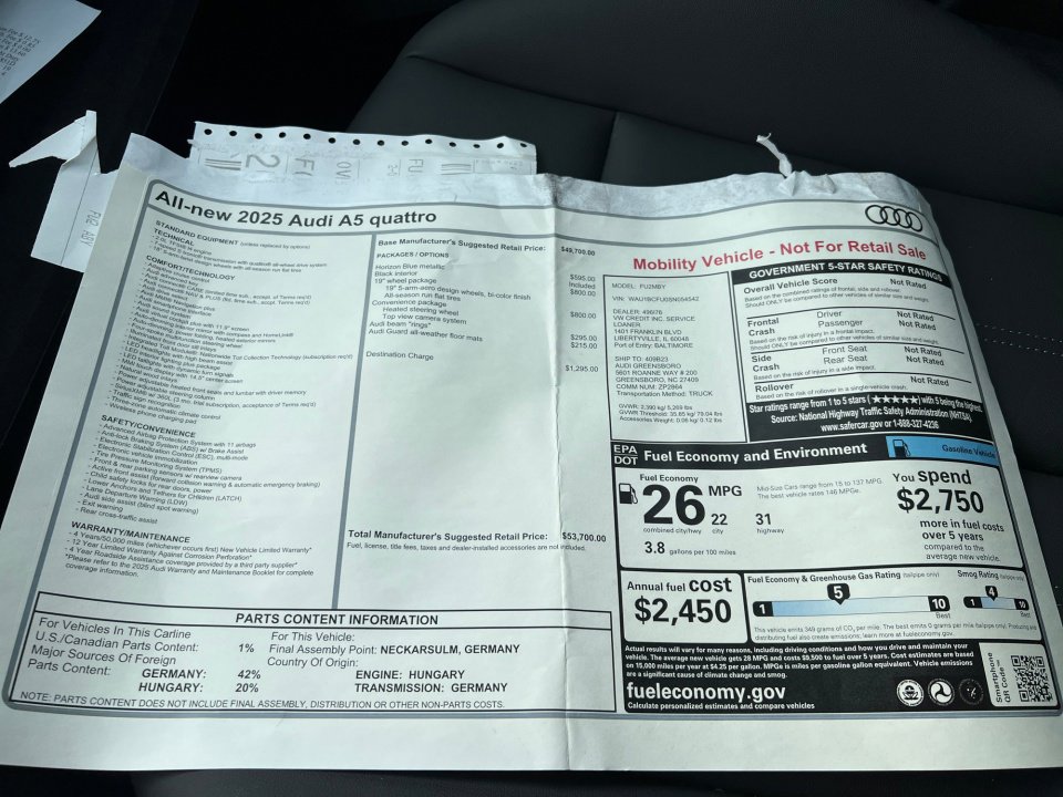 Certified 2025 Audi A5 2.0T Premium w/ Convenience Package image 33