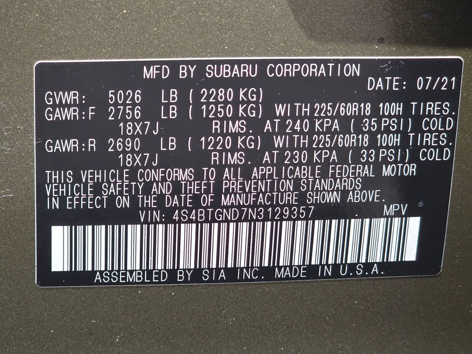 Certified 2022 Subaru Outback Limited XT w/ Popular Package #2 AWD/4WD image 32