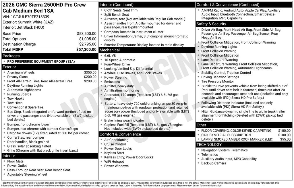 New 2026 GMC Sierra 2500 Pro AWD/4WD image 46