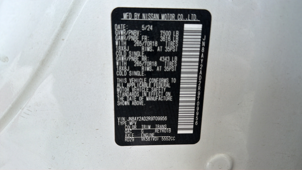 Certified 2024 Nissan Armada SV AWD/4WD image 16