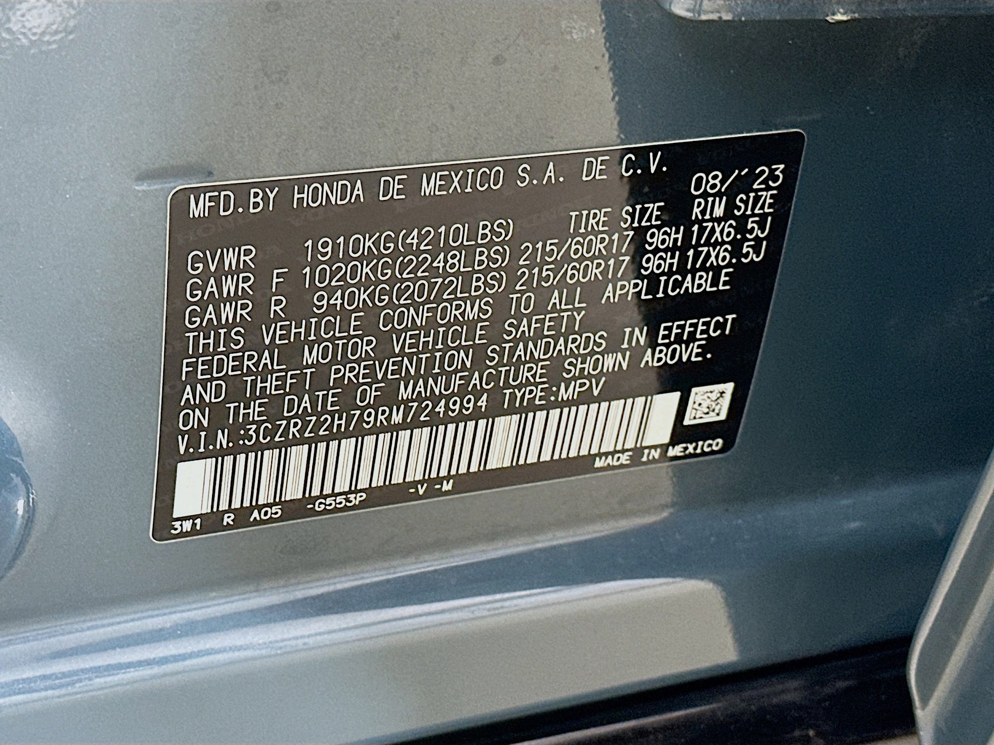 Used 2024 Honda HR-V EX-L image 42