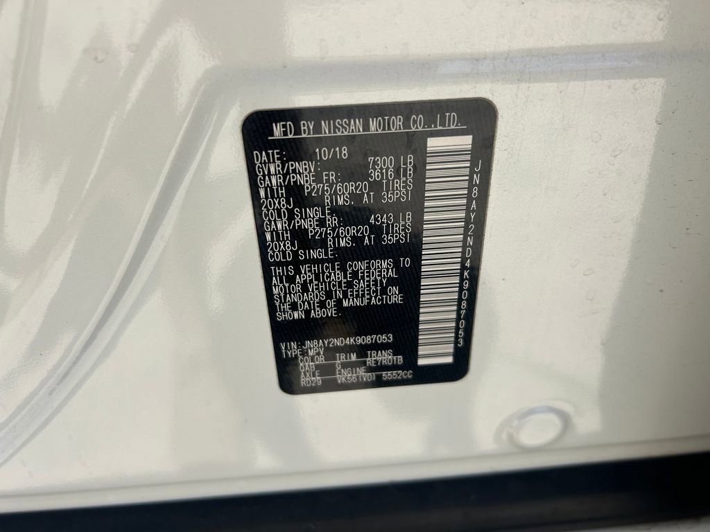 Used 2019 Nissan Armada SL w/ Premium Package RWD image 10