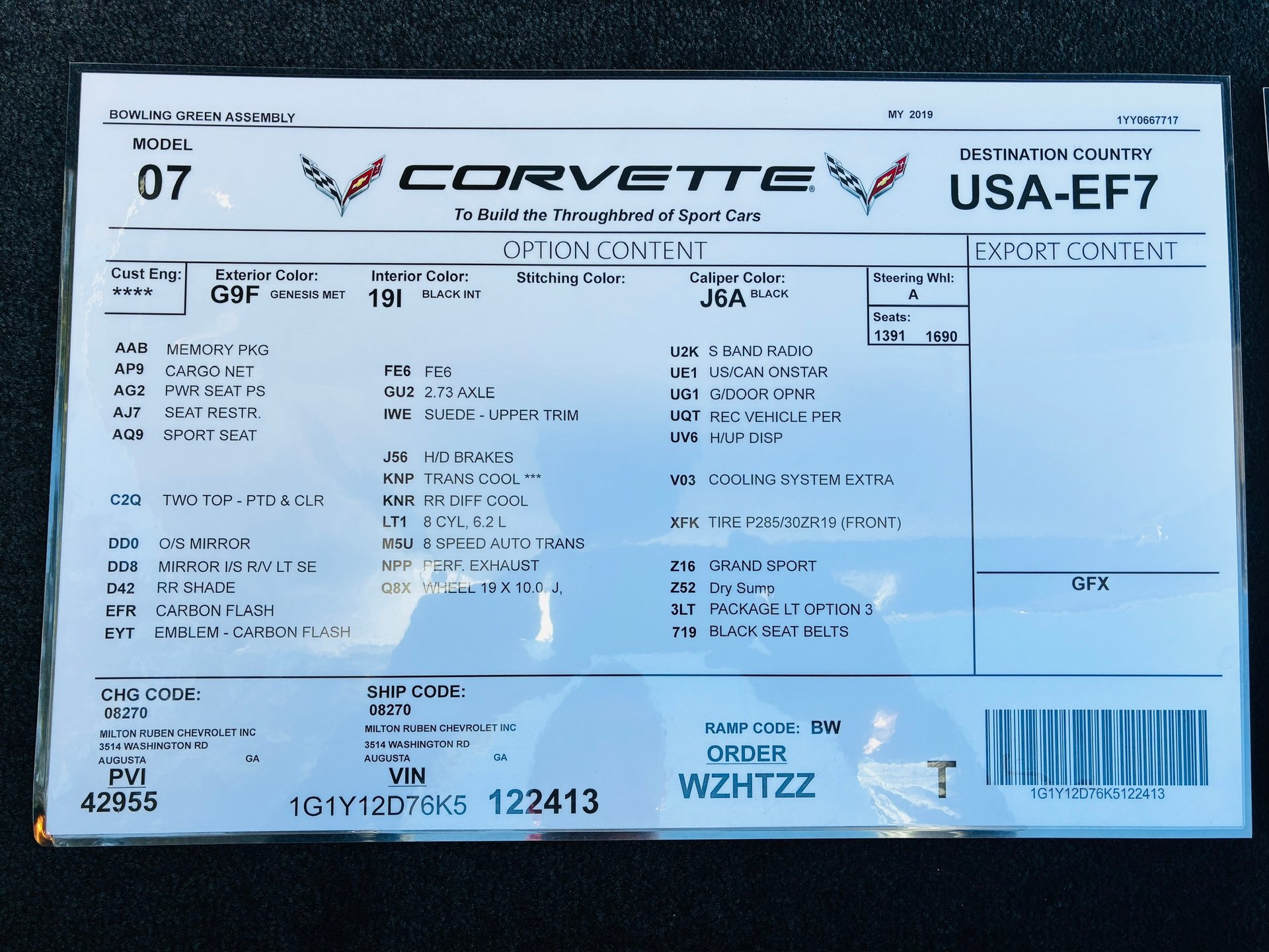 Used 2019 Chevrolet Corvette Grand Sport RWD image 50
