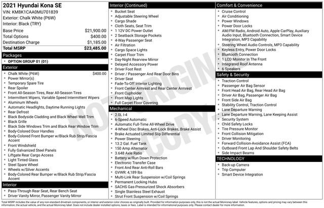 Used 2021 Hyundai Kona SE image 33