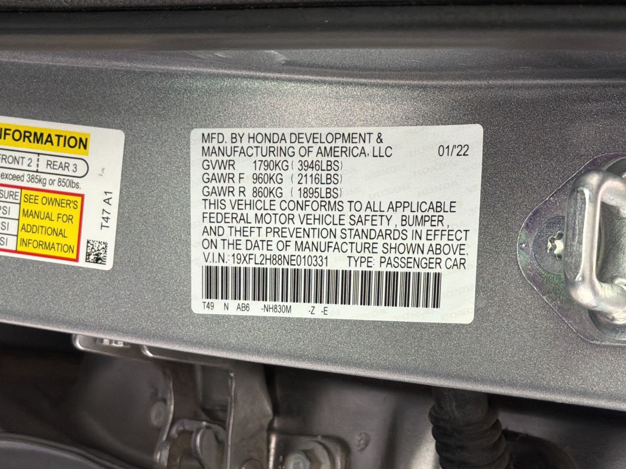 Certified 2022 Honda Civic Sport image 18