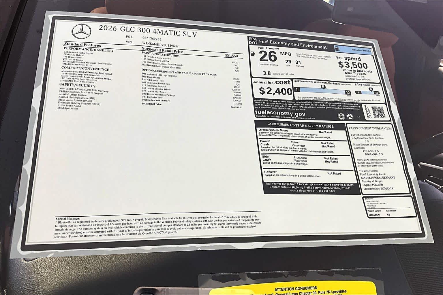 New 2026 Mercedes-Benz GLC 300 4MATIC image 18