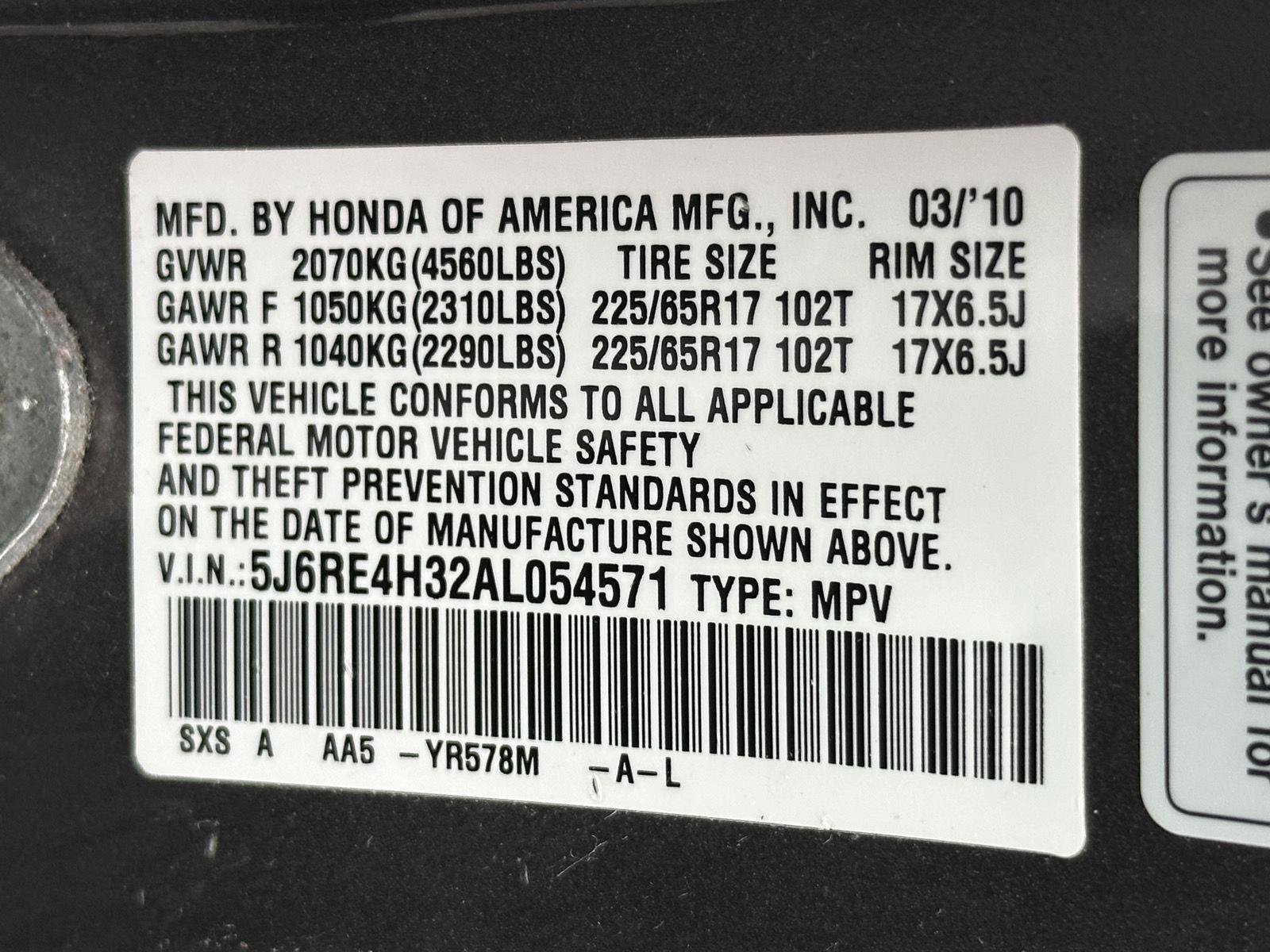 Used 2010 Honda CR-V LX image 15