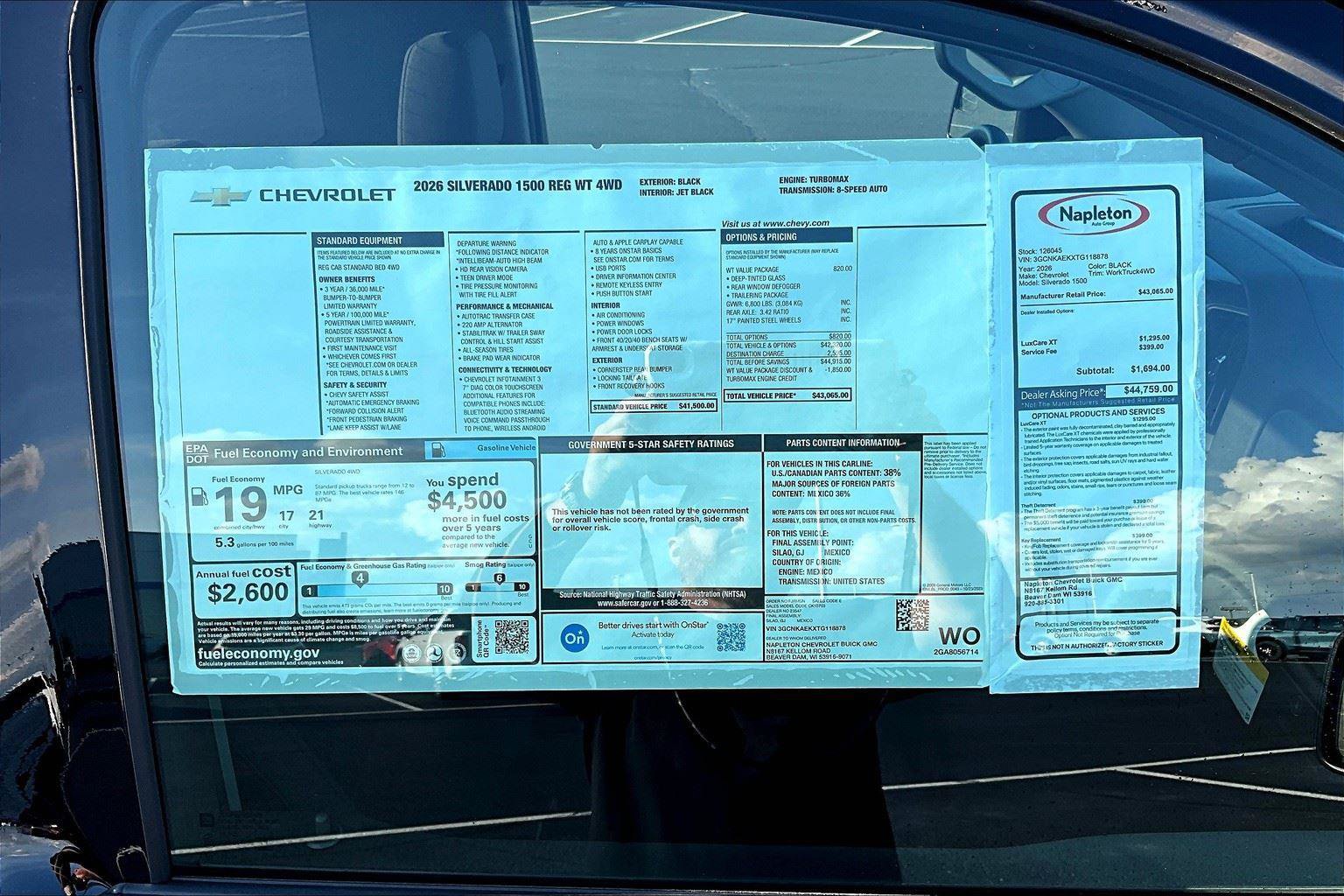 New 2026 Chevrolet Silverado 1500 W/T w/ WT Value Package AWD/4WD image 11