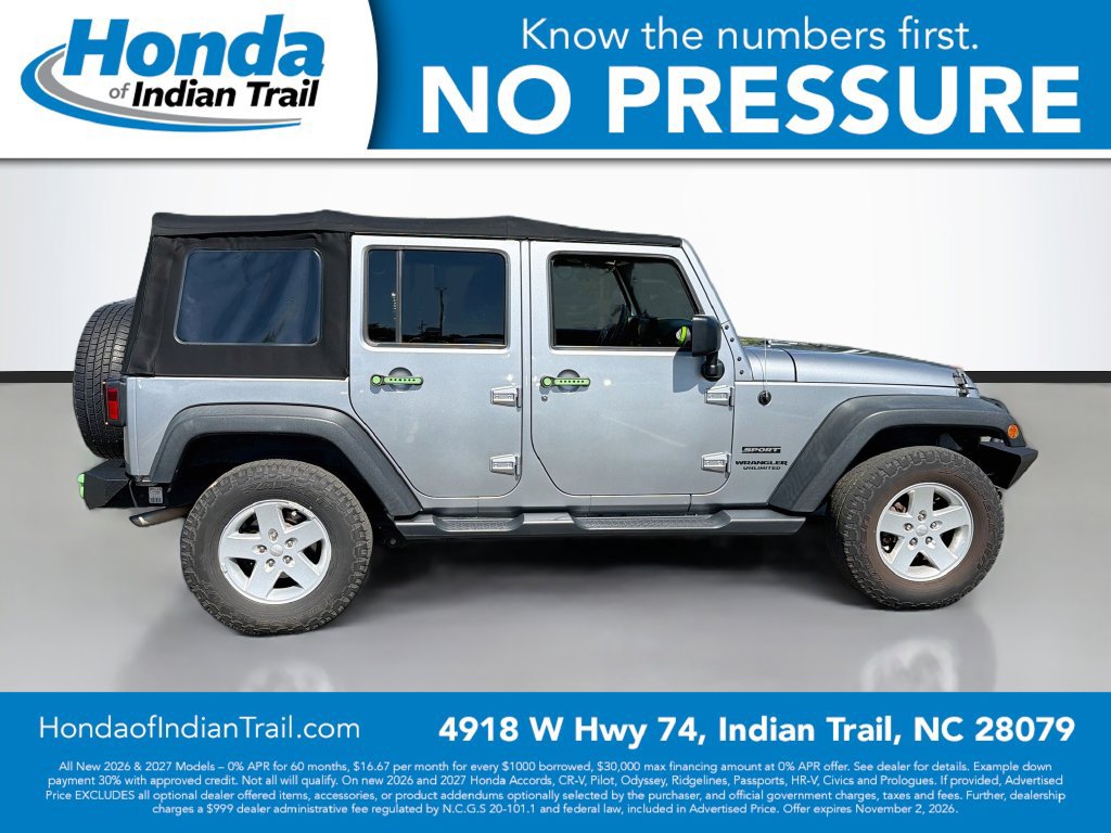 Used 2017 Jeep Wrangler Unlimited Sport w/ Quick Order Package 24S AWD/4WD image 4