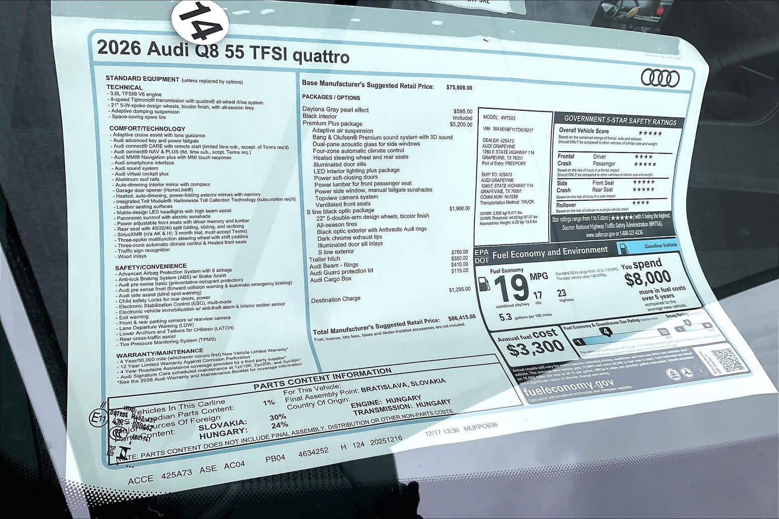 New 2026 Audi Q8 Premium Plus AWD/4WD image 18