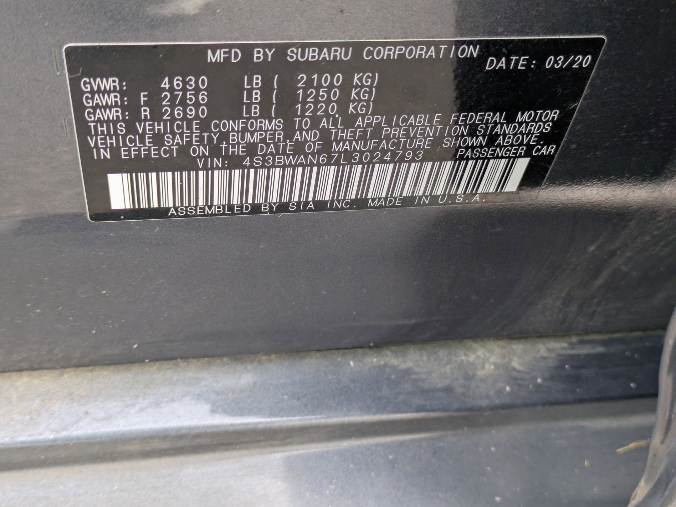 Used 2020 Subaru Legacy Limited w/ Popular Package #3 image 41