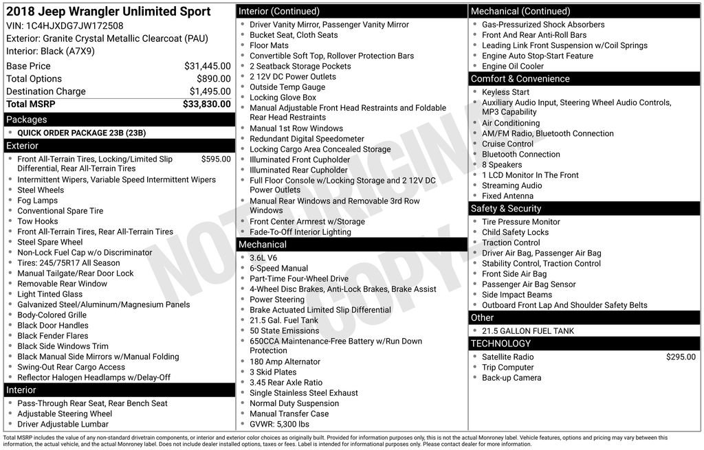 Used 2018 Jeep Wrangler Unlimited Sport image 35