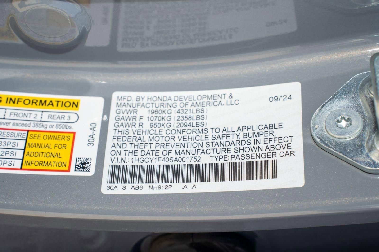 Certified 2025 Honda Accord SE image 38