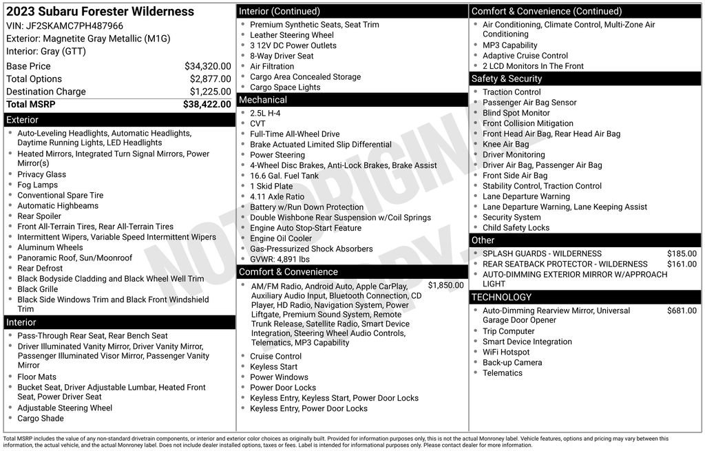 Used 2023 Subaru Forester Wilderness AWD/4WD image 31