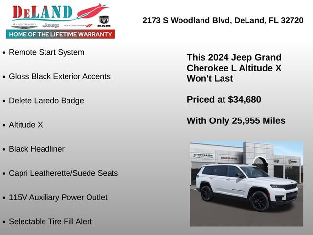 Used 2024 Jeep Grand Cherokee L Altitude AWD/4WD image 24