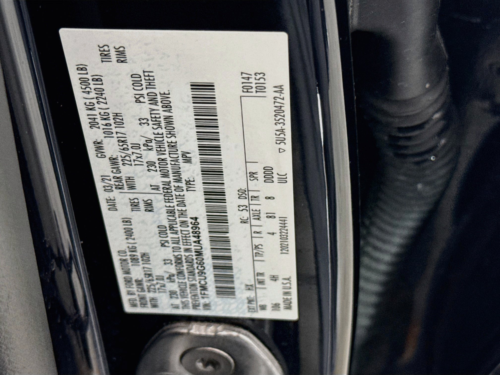 Used 2021 Ford Escape SE w/ Convenience Package AWD/4WD image 29