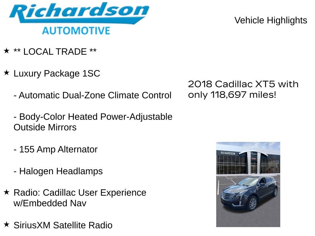 Used 2018 Cadillac XT5 Luxury FWD image 11