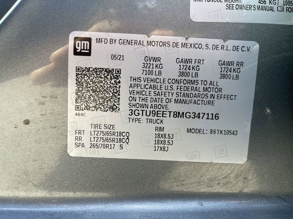 Certified 2021 GMC Sierra 1500 AT4 w/ AT4 Value Package AWD/4WD image 34