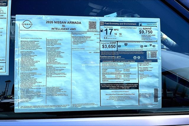 New 2026 Nissan Armada SL w/ Captain's Chari Seat Package AWD/4WD image 13