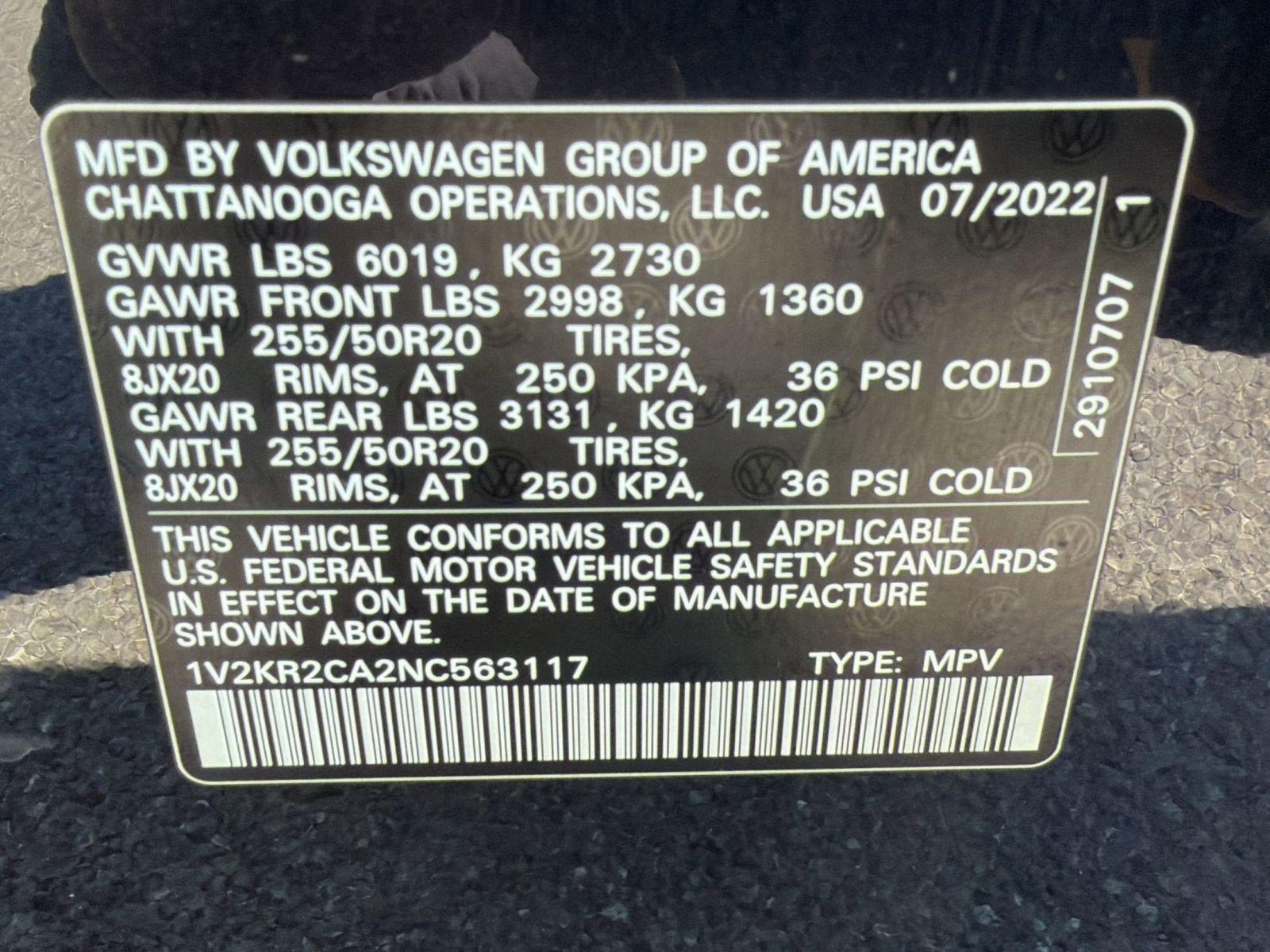 Used 2022 Volkswagen Atlas SE AWD/4WD image 19