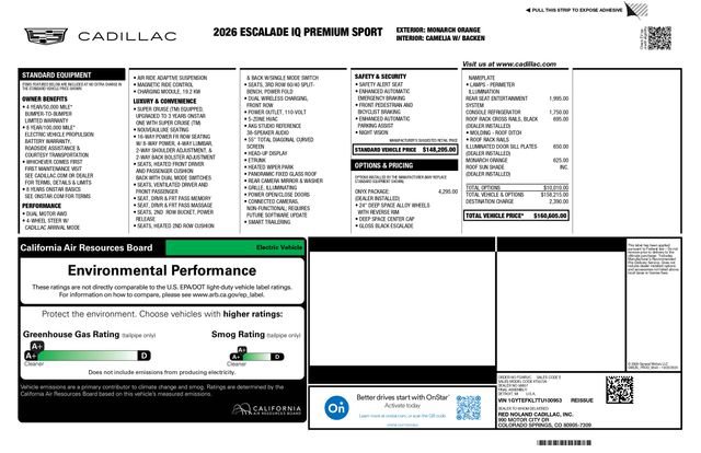 Used 2026 Cadillac Escalade IQ Sport 2 w/ LPO, ONYX Package image 3