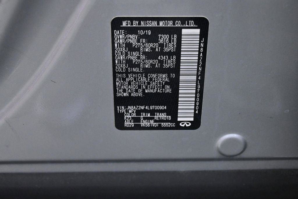 Used 2020 INFINITI QX80 Luxe w/ Proassist Package image 35