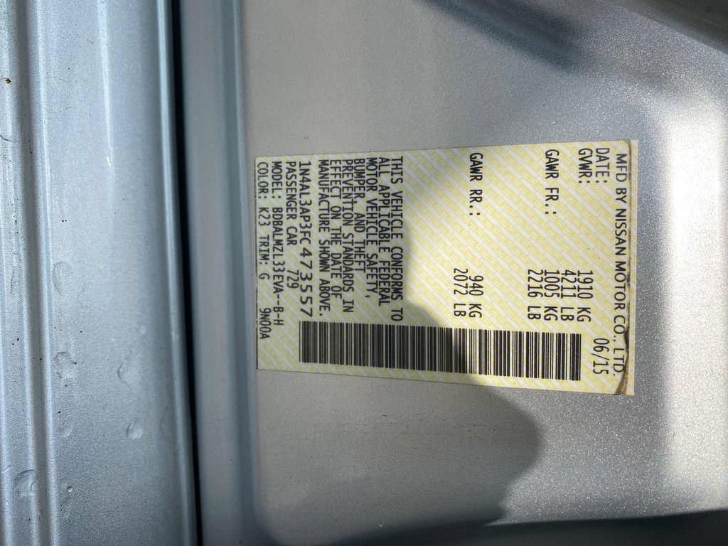 Used 2015 Nissan Altima 2.5 SV w/ Convenience Package FWD image 26