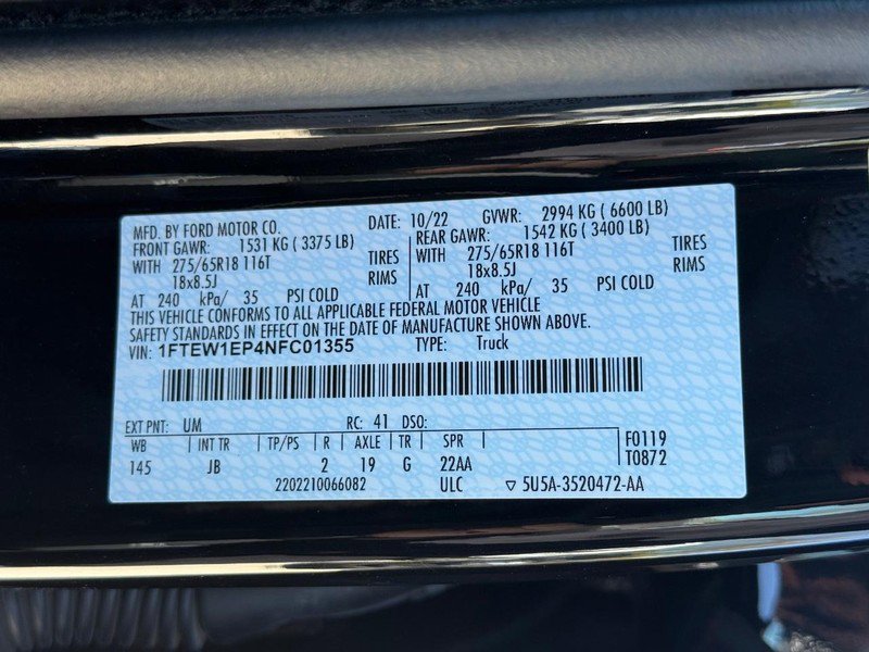 Certified 2022 Ford F150 XL w/ STX Appearance Package image 29