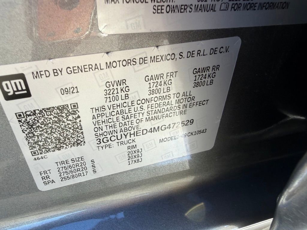 Used 2021 Chevrolet Silverado 1500 High Country w/ Safety Package II image 34