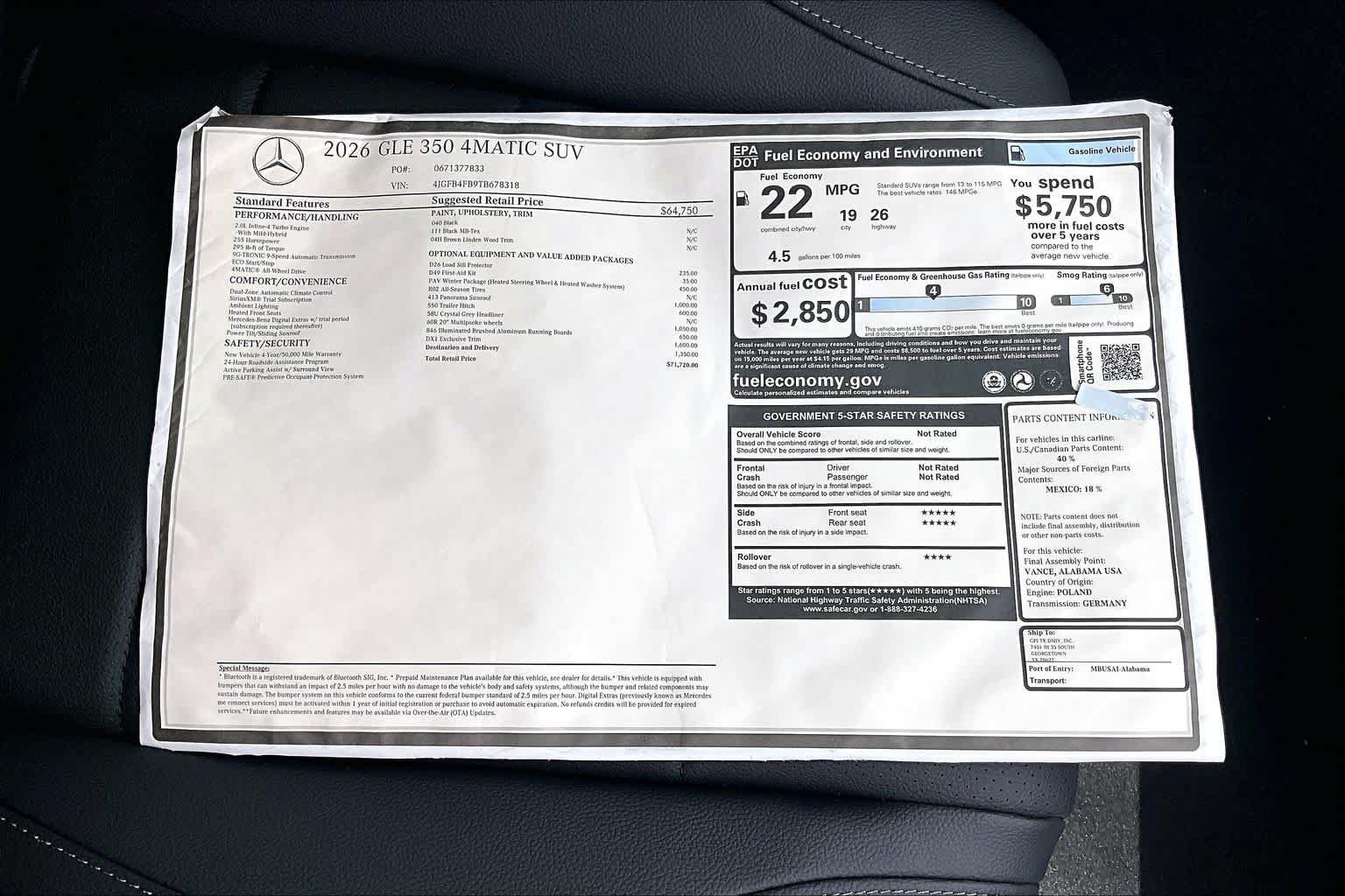 New 2026 Mercedes-Benz GLE 350 4MATIC image 21