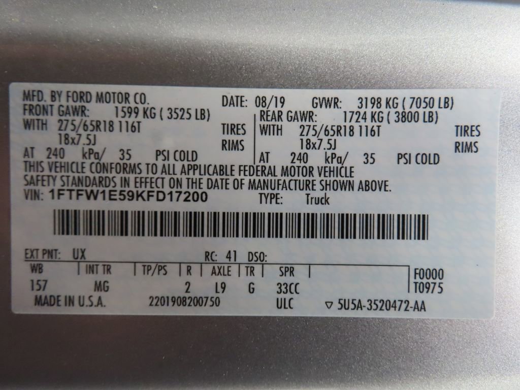 Used 2019 Ford F150 XLT w/ Equipment Group 302A Luxury image 64