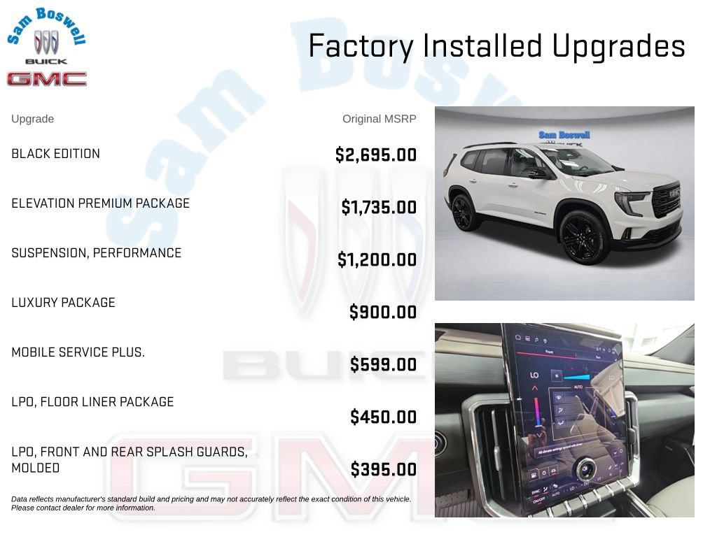 New 2026 GMC Acadia Elevation w/ Black Edition FWD image 3
