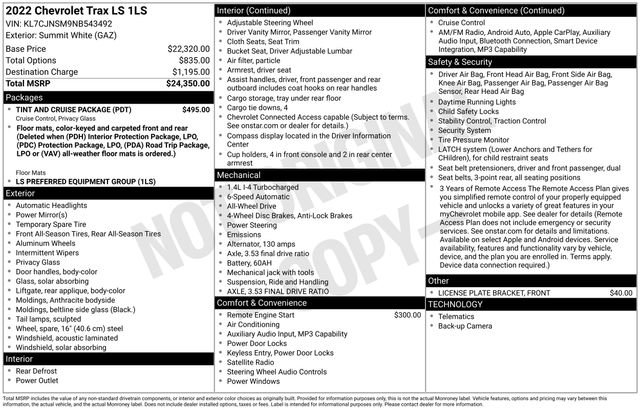 Used 2022 Chevrolet Trax LS w/ Tint and Cruise Package image 11