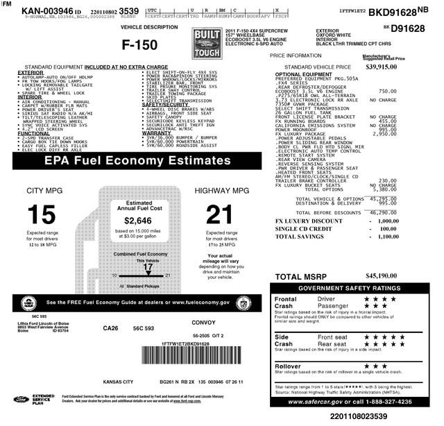 Used 2011 Ford F150 FX4 w/ FX Luxury Pkg AWD/4WD image 22