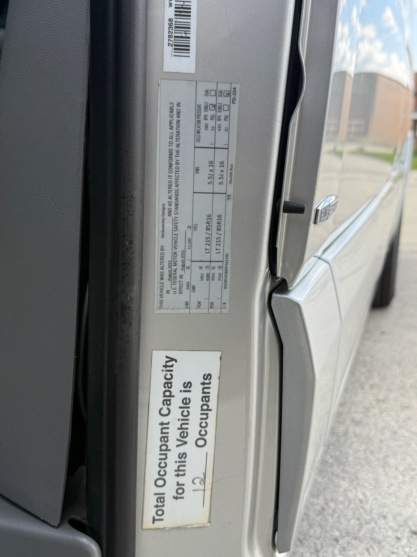 Used 2015 Mercedes-Benz Sprinter 3500 w/ Window Fleet Package image 25