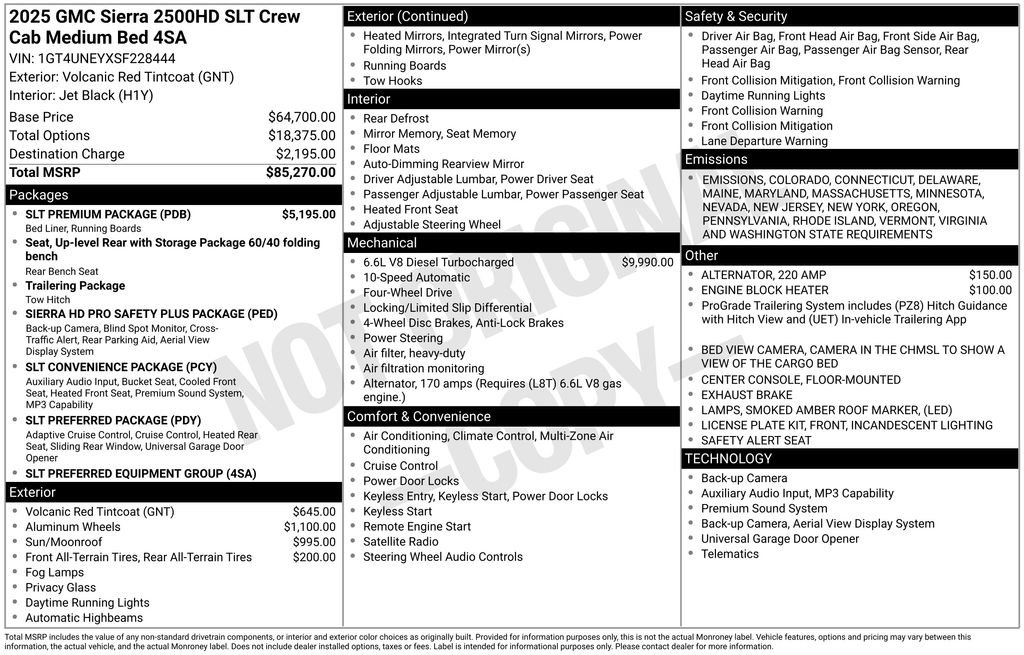 New 2025 GMC Sierra 2500 SLT w/ SLT Premium Package image 6