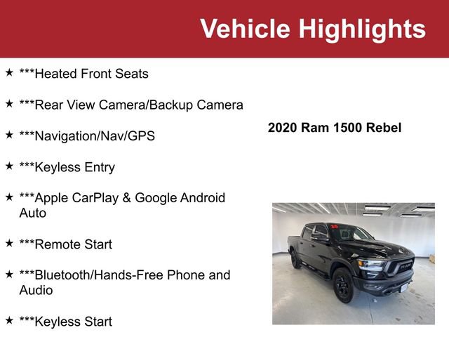 Used 2020 RAM 1500 Rebel w/ Rebel Level 2 Equipment Group image 2