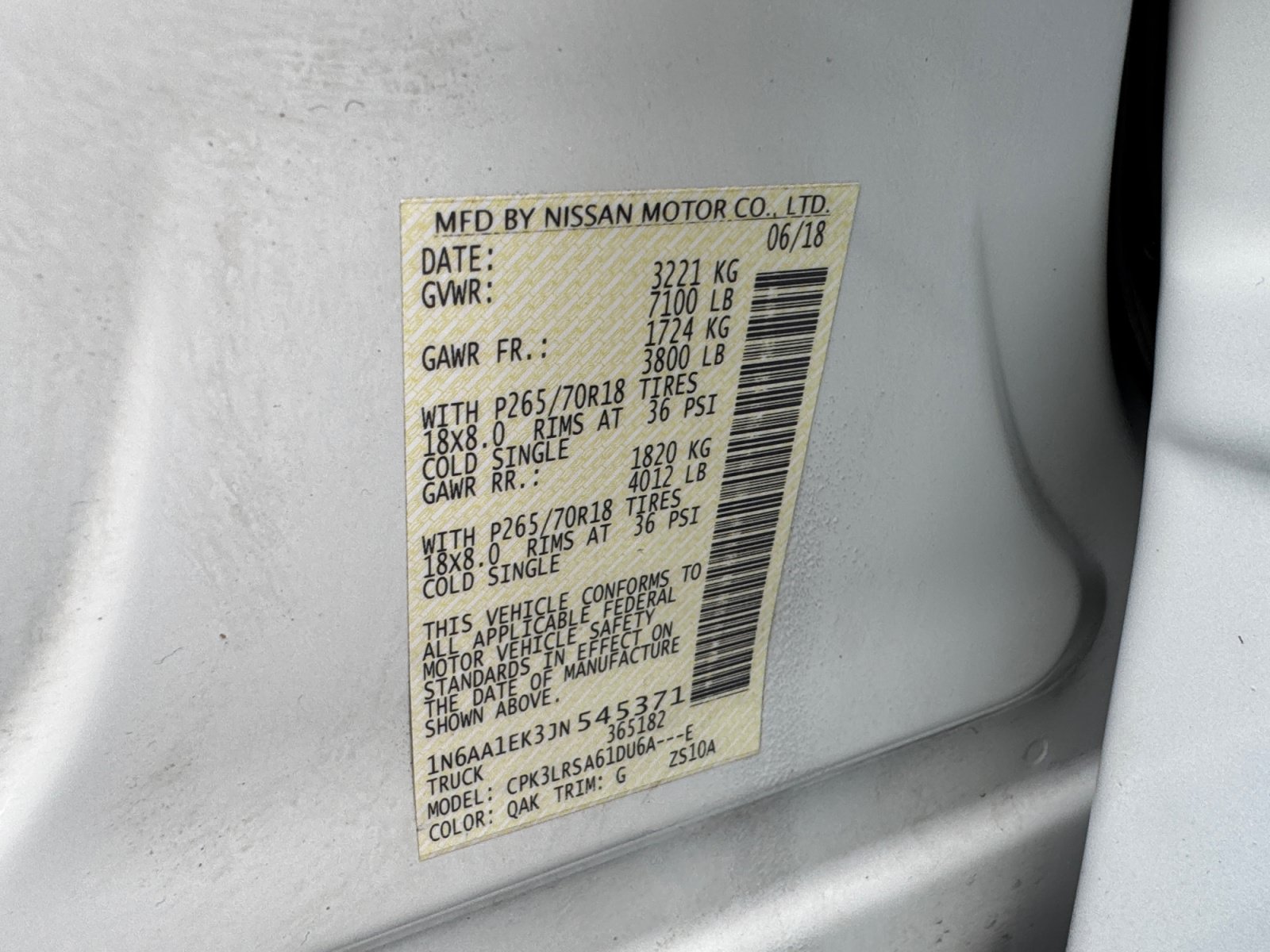 Used 2018 Nissan Titan S w/ S Utility Package RWD image 17