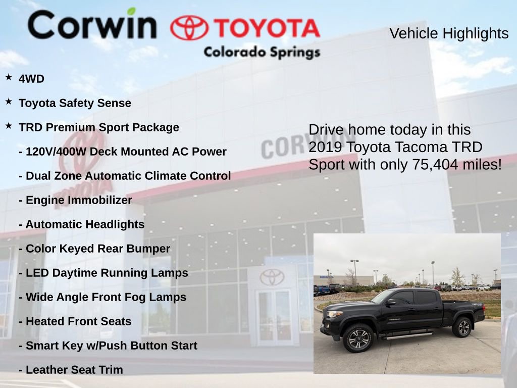 Used 2019 Toyota Tacoma TRD Sport w/ TRD Premium Sport Package AWD/4WD image 7