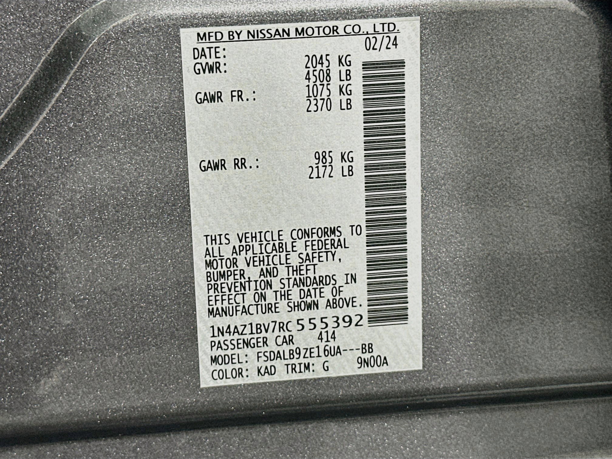 Used 2024 Nissan Leaf S FWD image 12