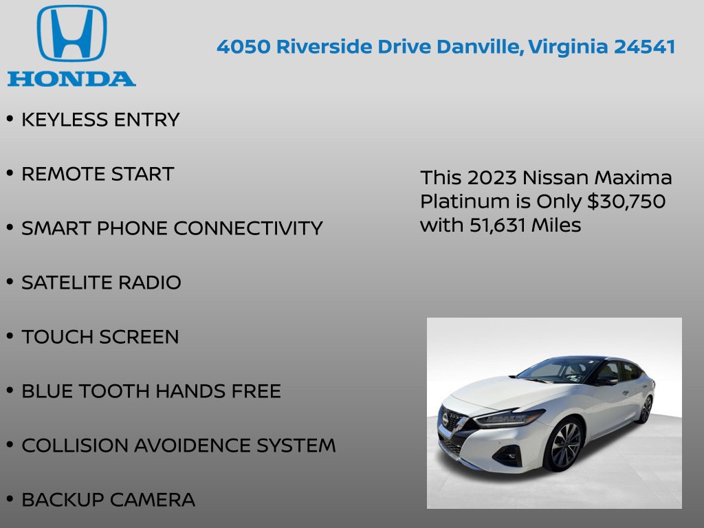 Used 2023 Nissan Maxima Platinum w/ Sport Mat Group FWD image 7