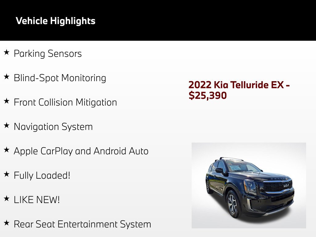 Used 2022 Kia Telluride EX FWD image 65
