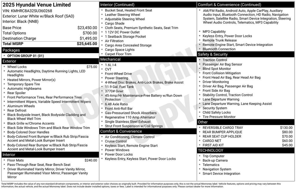 Used 2025 Hyundai Venue Limited FWD image 33