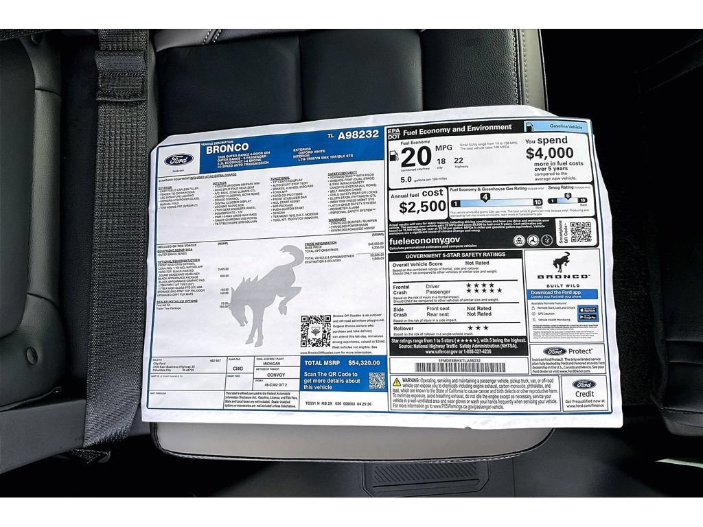 New 2026 Ford Bronco Outer Banks w/ Black Appearance Package AWD/4WD image 17